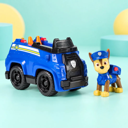 Paw Patrol Basic Vehicle - Chase shown in full on a pale teal studio background