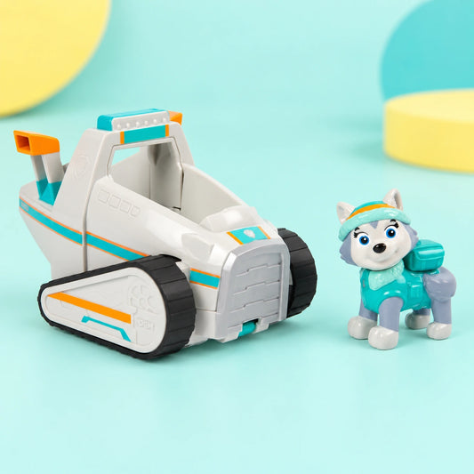 Paw Patrol Basic Vehicle - Everest shown in full on a pale teal studio background