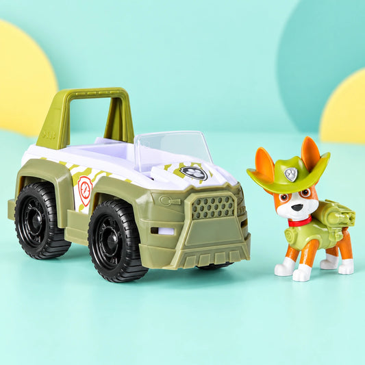 Paw Patrol Basic Vehicle - Tracker shown in full on a pale teal studio background
