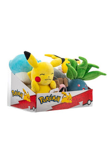 Pokemon 8in Plush Assortment – example characters in a display; one assorted plush supplied