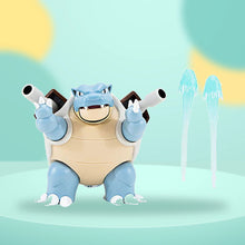 Pokemon Battle Feature Figure Blastoise on a playful mint studio display