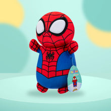 Squishmallows - 10in Spidey and Friends HugMees on a playful mint studio display