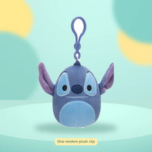 Squishmallows - 3.5in Disney Clips Asst on a playful mint studio display — One random plush clip