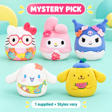 Squishmallows - 5in Hello Kitty Asst shown in full on a pale teal studio background