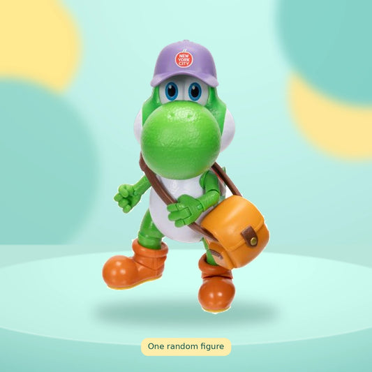 The Super Mario Galaxy Movie - 5” Figure Series with Accessory Mystery Pick on a playful mint studio display — One random figure