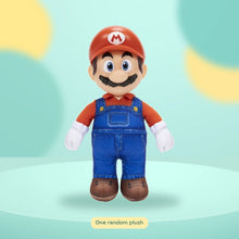 The Super Mario Galaxy Movie - 9" Plush Mystery Pick on a playful mint studio display — One random plush