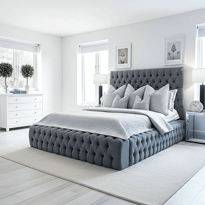Luxeaire Ambassador Bed Frame UK – Luxury Upholstered Bed with Storage Options UK Beds Direct ltd
