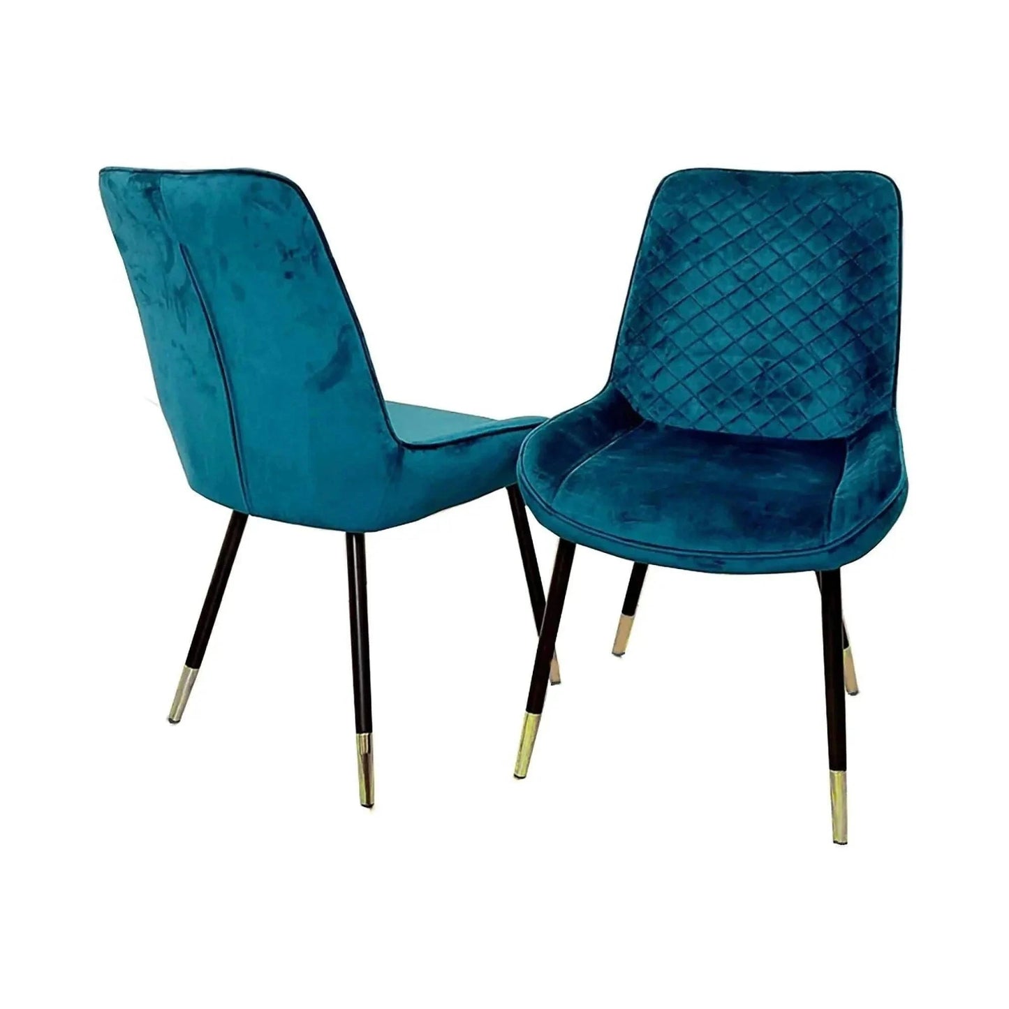 Venus 1.6 Chrome Dining Table with Black Sintered Stone Top With 4 Luna Velvet Dining Chairs UK Beds Direct ltd