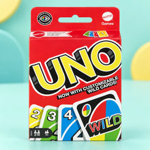 Uno Card Game - Custom Wild Card shown in full on a pale teal studio background