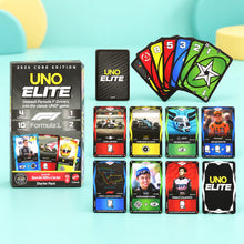 Uno Elite Formula 1 Starter Pack shown in full on a pale teal studio background
